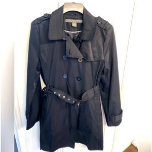 Kenneth Cole Reaction Black Belted Trench Coat